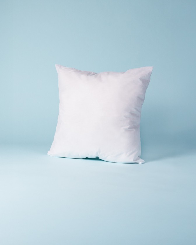 Coussin 100% coton & garnissage fibre siliconée neuve