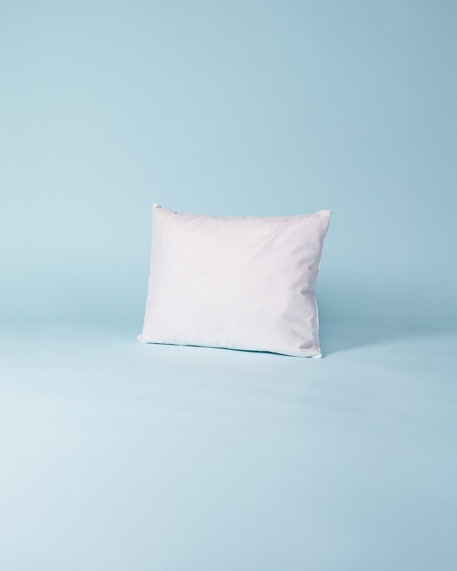 Coussin percale & garnissage plumes de canard
