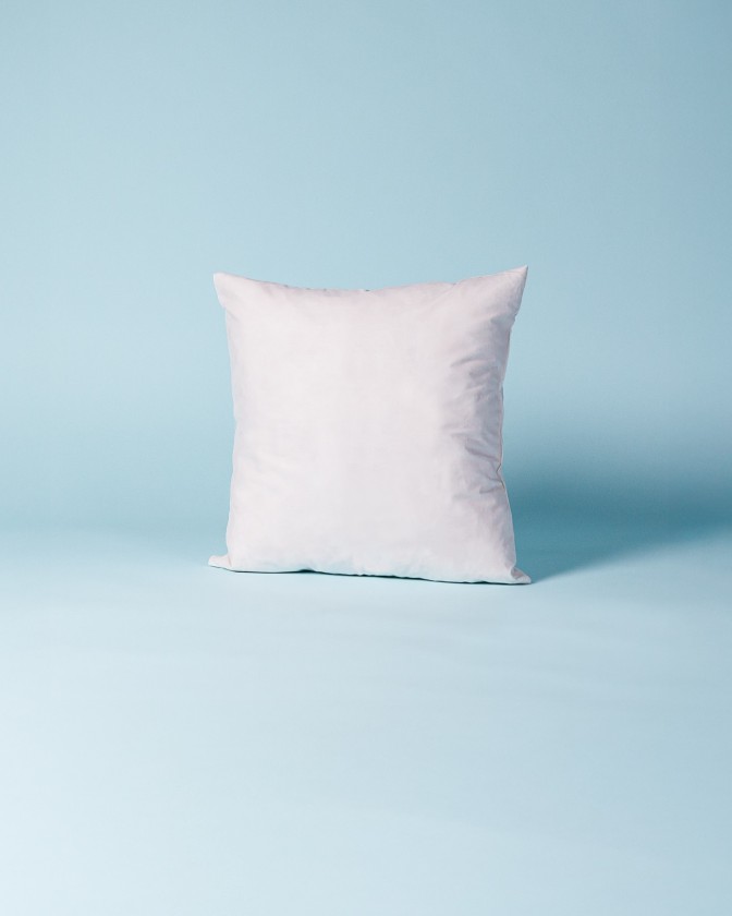 Coussin percale & garnissage plumes de canard
