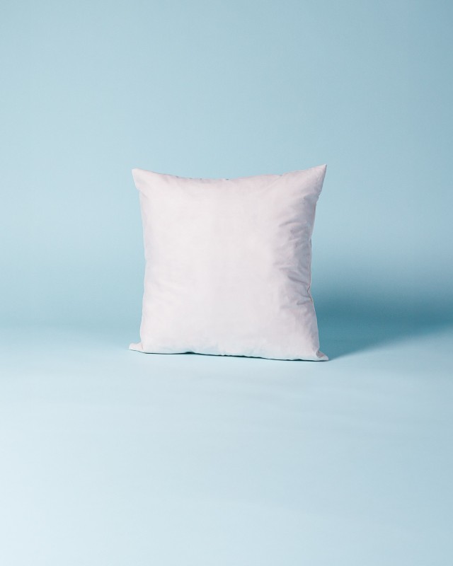 Coussin percale & garnissage plumes de canard